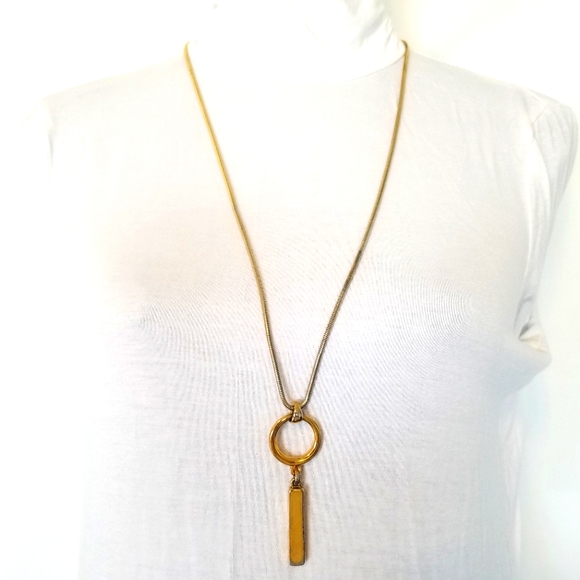 ✅#1021 Preowned RARE Gold Tone Metal 32.5" Necklace - Picture 2 of 16